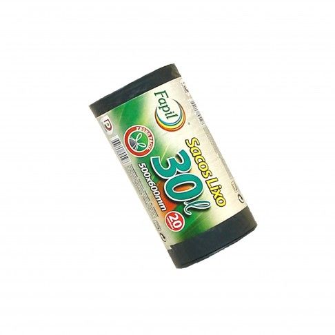 Sacos Lixo 30l Fapil Fecho Fácil 20un Sacos Lixo 30l Fapil Fecho Fácil 20un