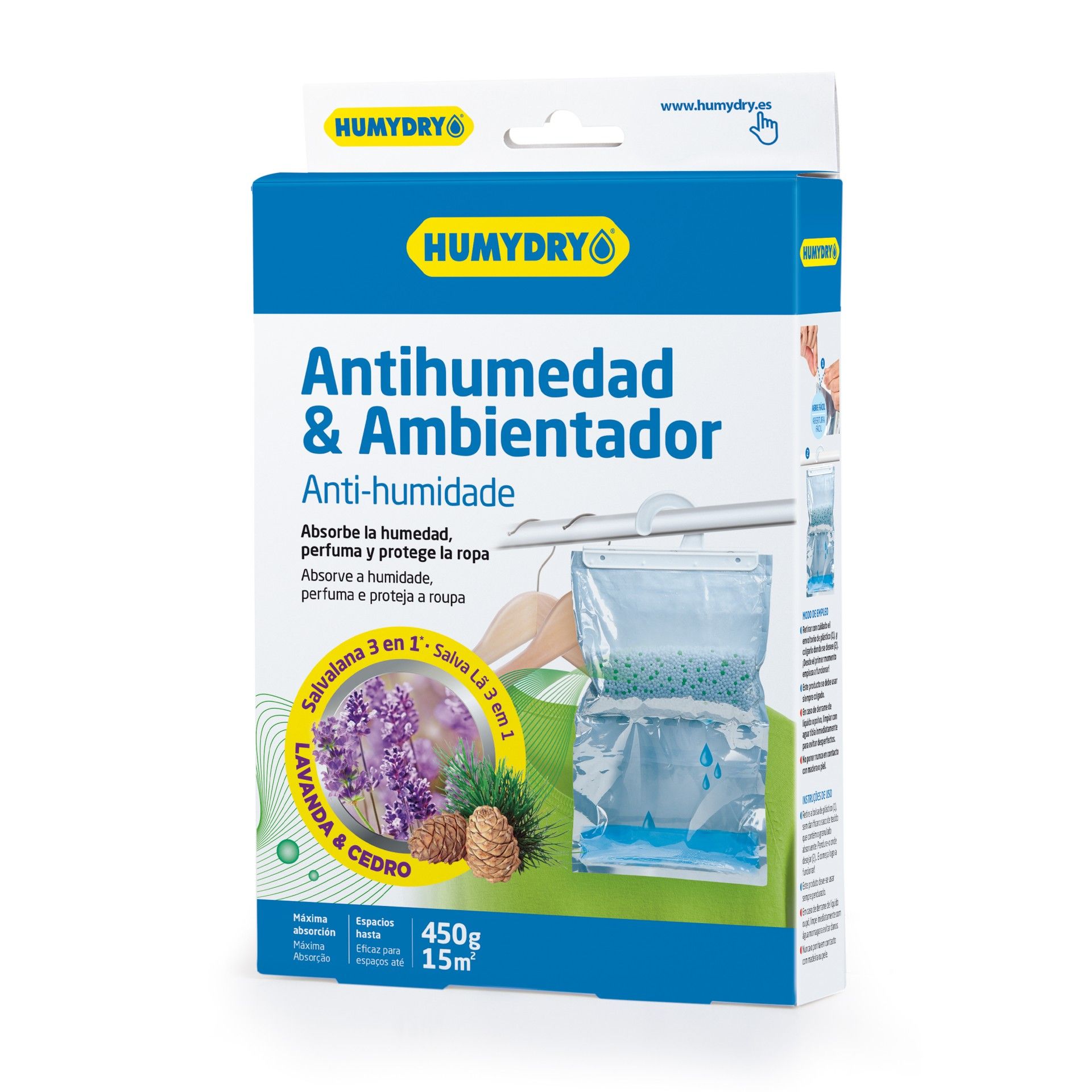 Desumidificador Bolsa Roupeiro Salva Lã 450g