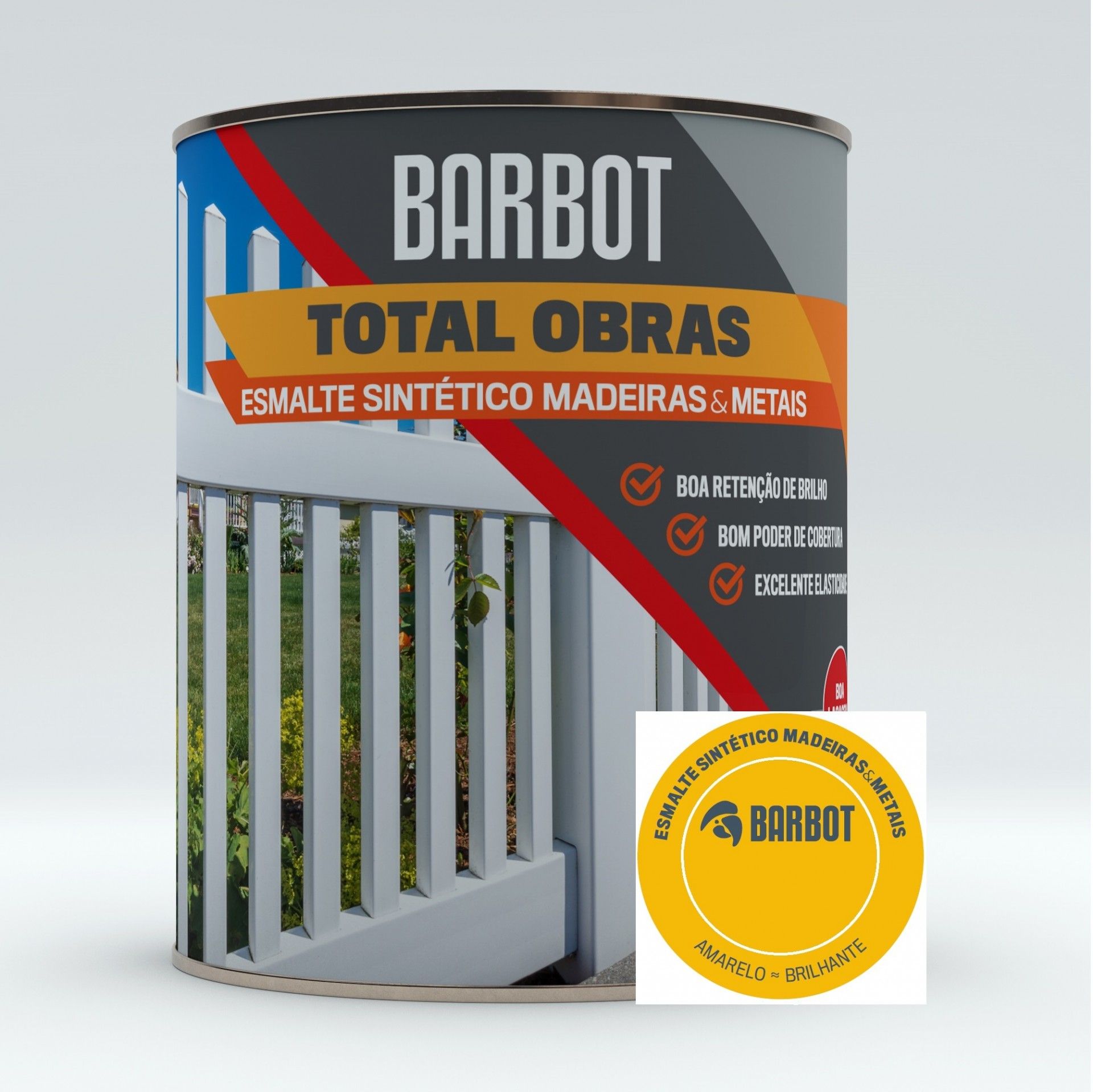 Esmalte Obras Sintético Brilhante Amarelo 0,375L