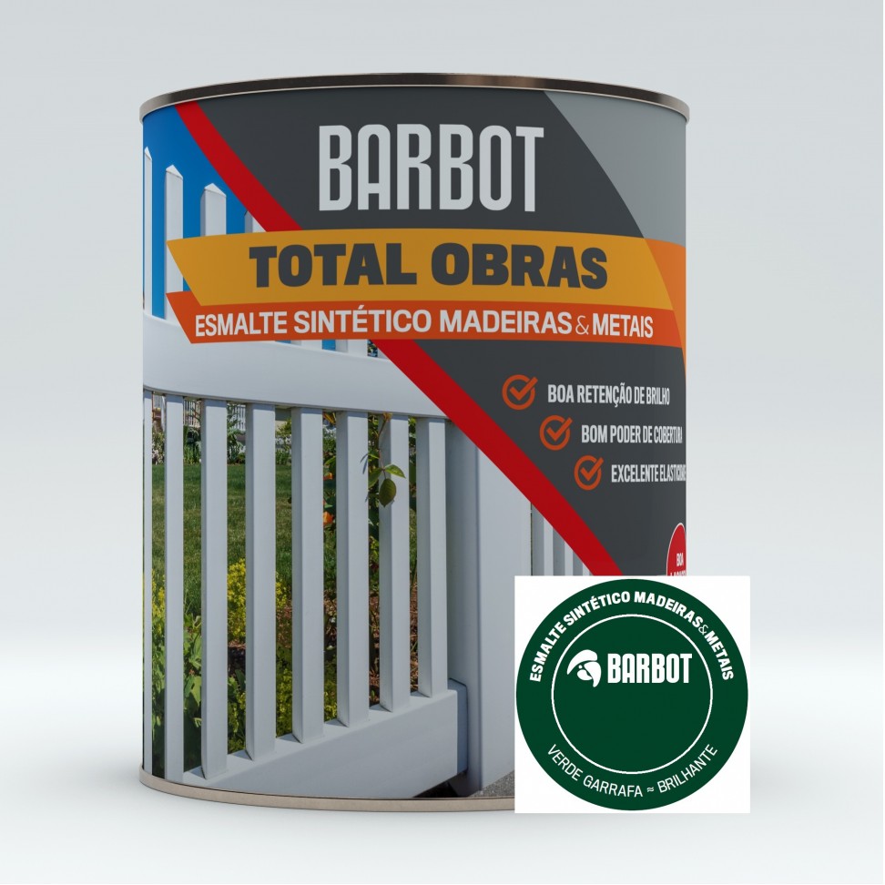 Esmalte Obras Sint�tico Brilhante Verde Garrafa 0,375L
