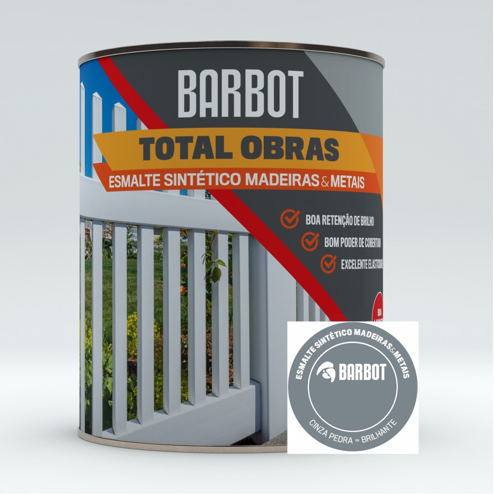 Esmalte Obras Sint�tico Cinza Pedra 0,375l