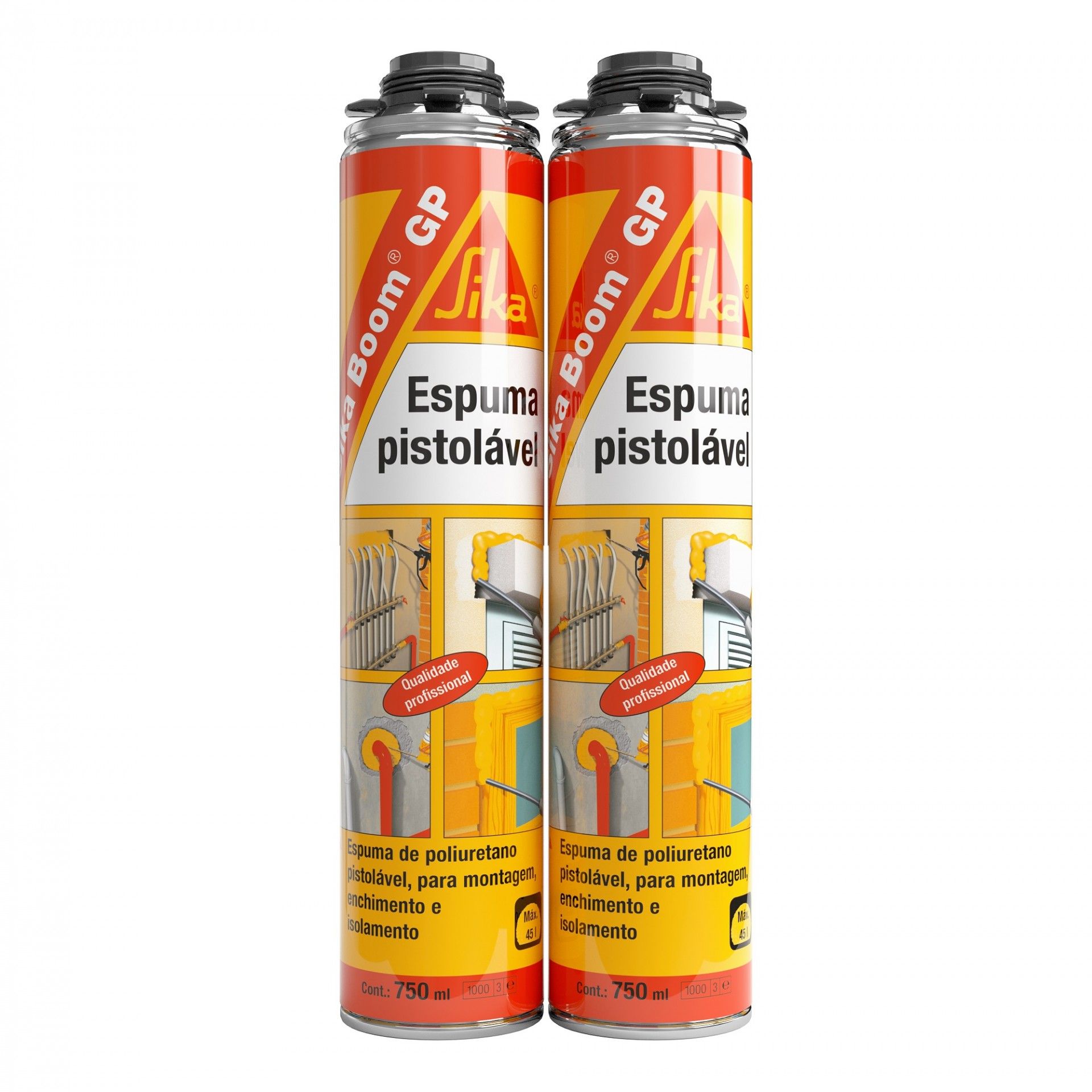 Pack 2 Espuma Poliuretano P/ Pistola 750ml