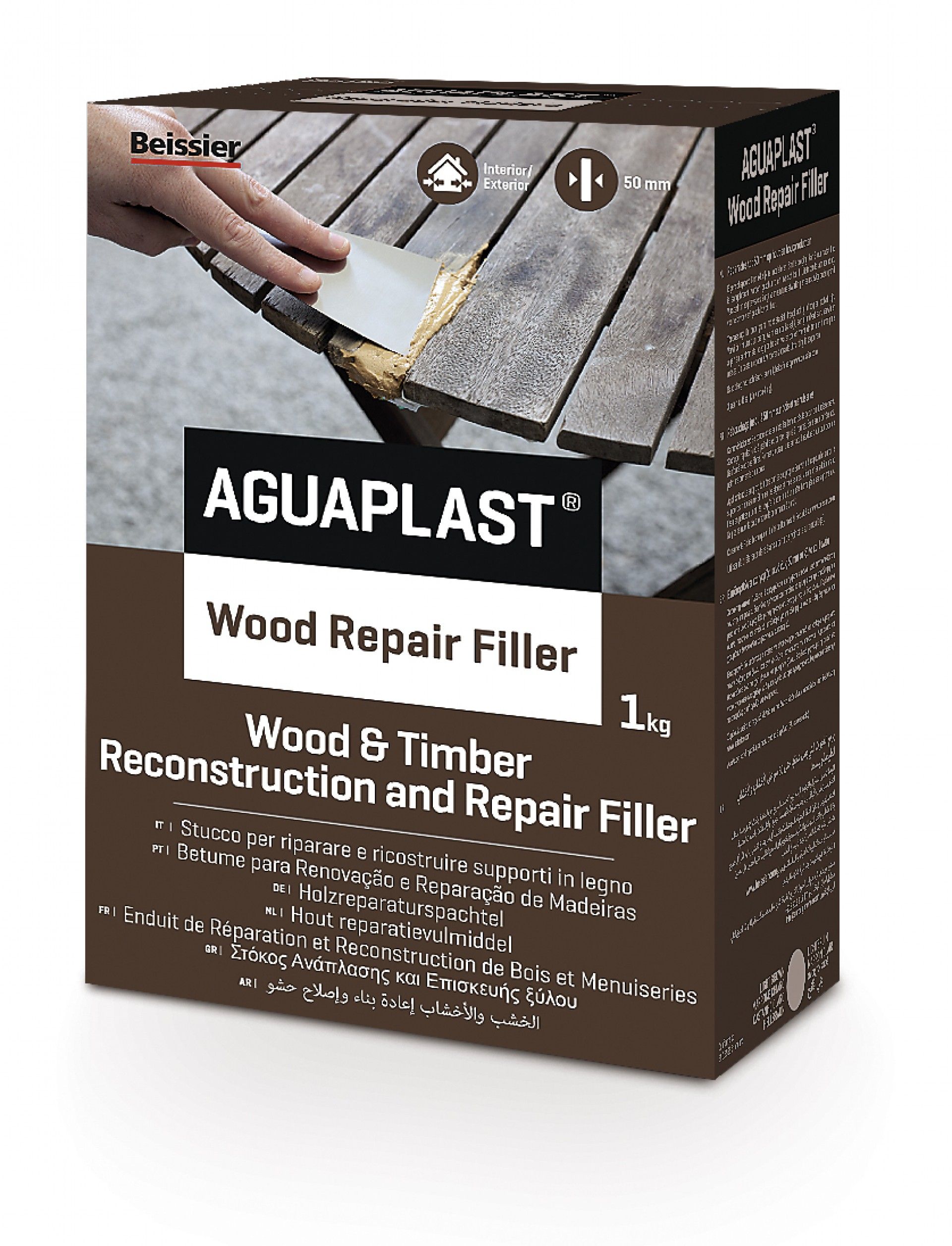 Massa Aguaplast Reparador Madeira 1kg