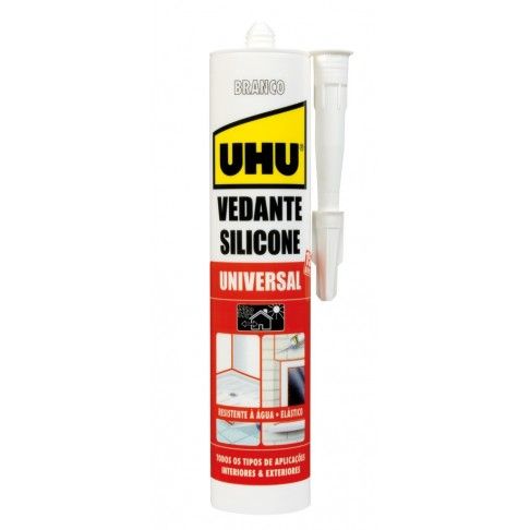 Silicone Acet. Universal UHU Branco 280ml Silicone Acet. Universal UHU Branco 280ml
