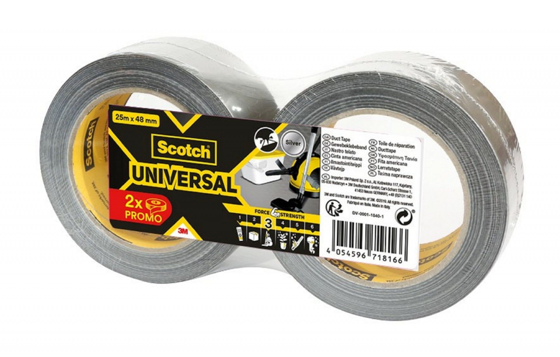 Fita Universal 25mx48mm Pack 2 unid.
