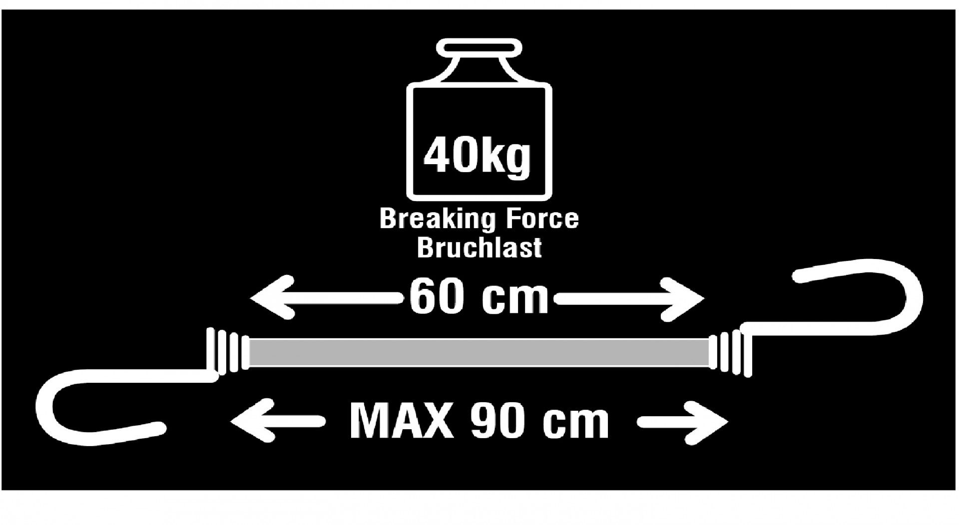 Elástico C/Gancho 60cm Vermelho 2und