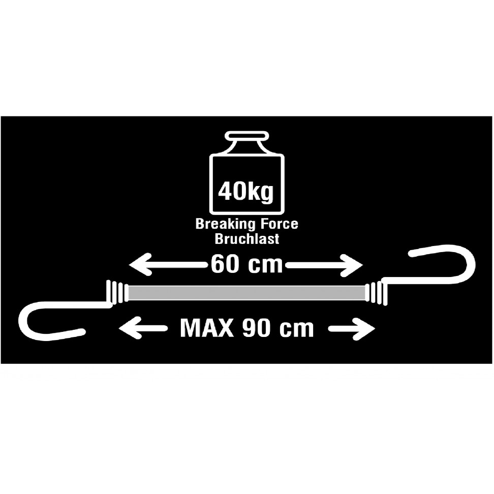 El�stico C/Gancho 60cm Vermelho 2und