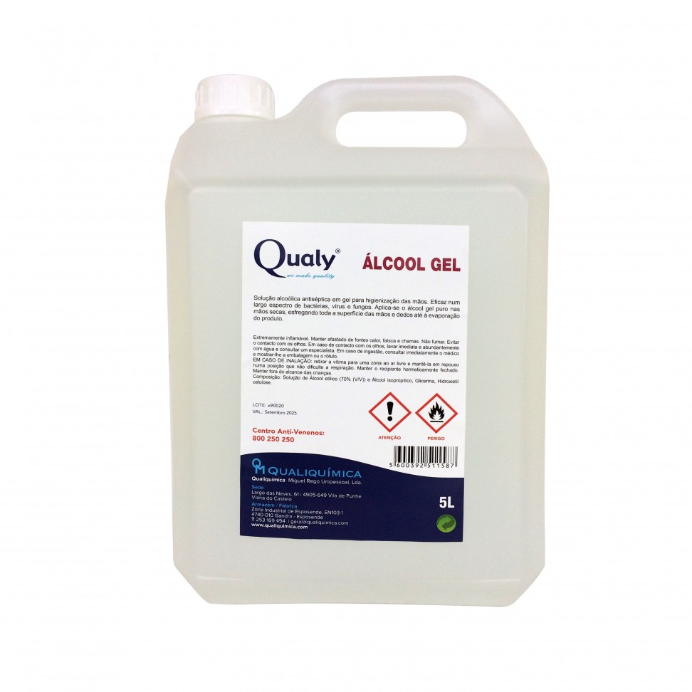 Desinfetante M�os Gel Alcool 70% 5l