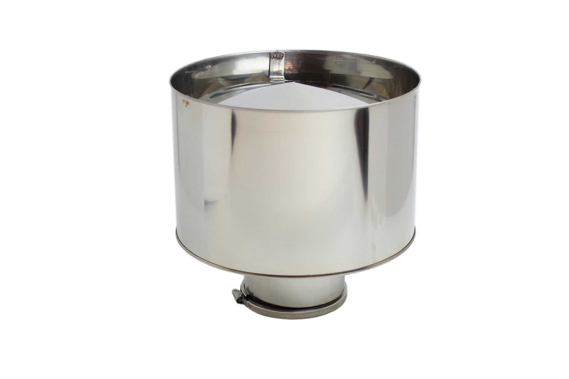 Chapéu Inox com Aba sem Cone Diam.120mm