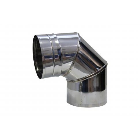 Curva Inox 90º Diam.120mm 0,4mm Curva Inox 90º Diam.120mm 0,4mm