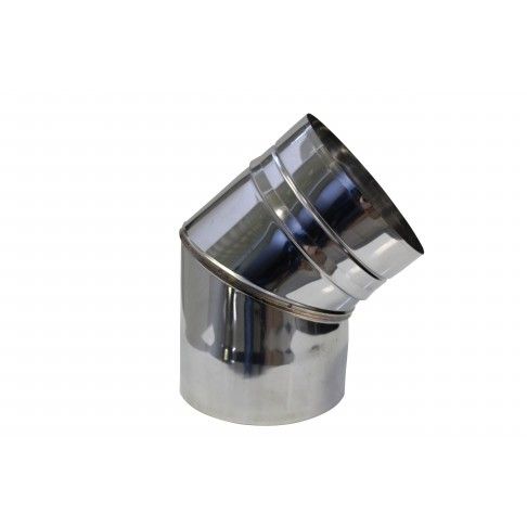 Curva Inox 45º Diam.120mm 0,4mm Curva Inox 45º Diam.120mm 0,4mm