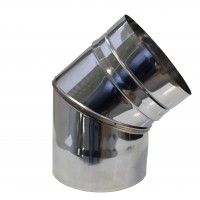 Curva Inox 45º Diam.120mm 0,4mm Curva Inox 45º Diam.120mm 0,4mm