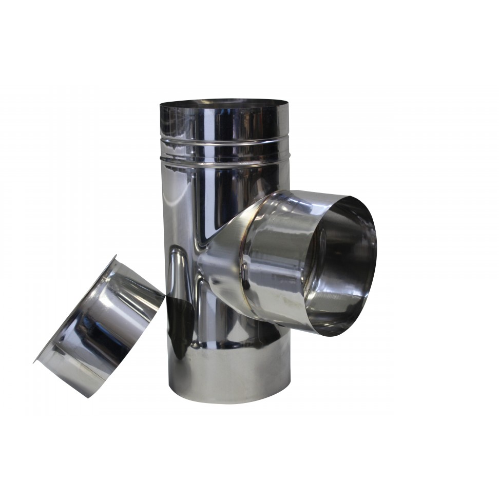 T� com Tampo 90� Inox Diam.120 0.4mm