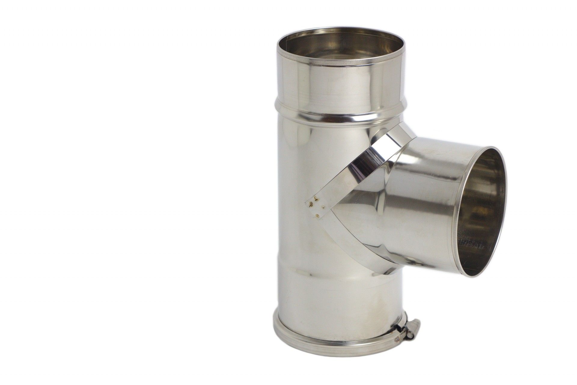 Tê com Tampo Inox 90º D80mm