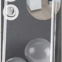 Batente Porta Adesivo 33mm Preto 6un Batente Porta Adesivo 33mm Preto 6un