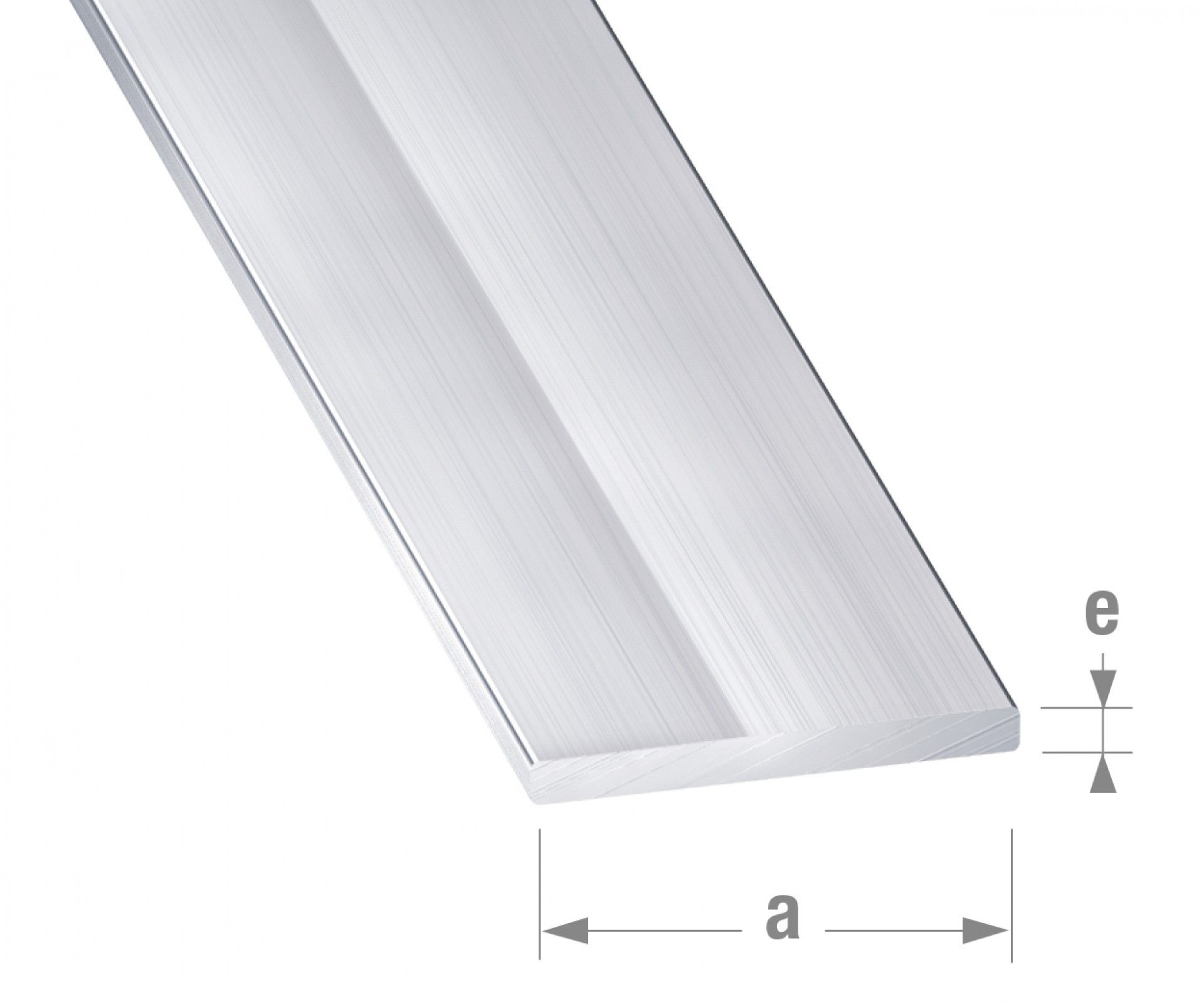 Perfil Plano Alumínio Anod 25x2mm 1m