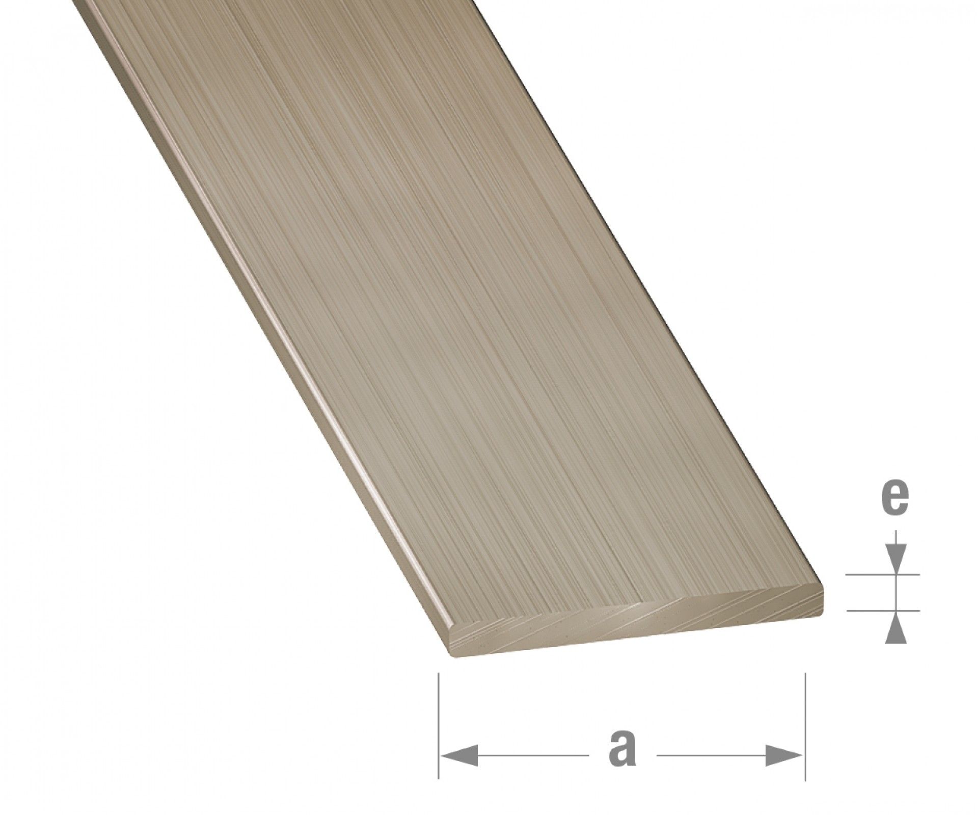 Perfil Plano 20x3mm 1m Inox Mat