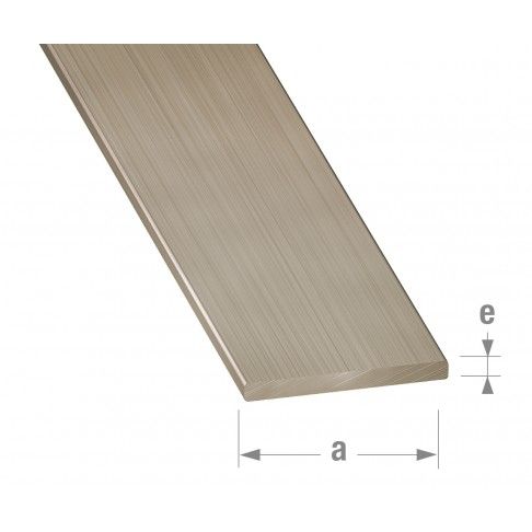 Perfil Plano 20x3mm 1m Inox Mat Perfil Plano 20x3mm 1m Inox Mat