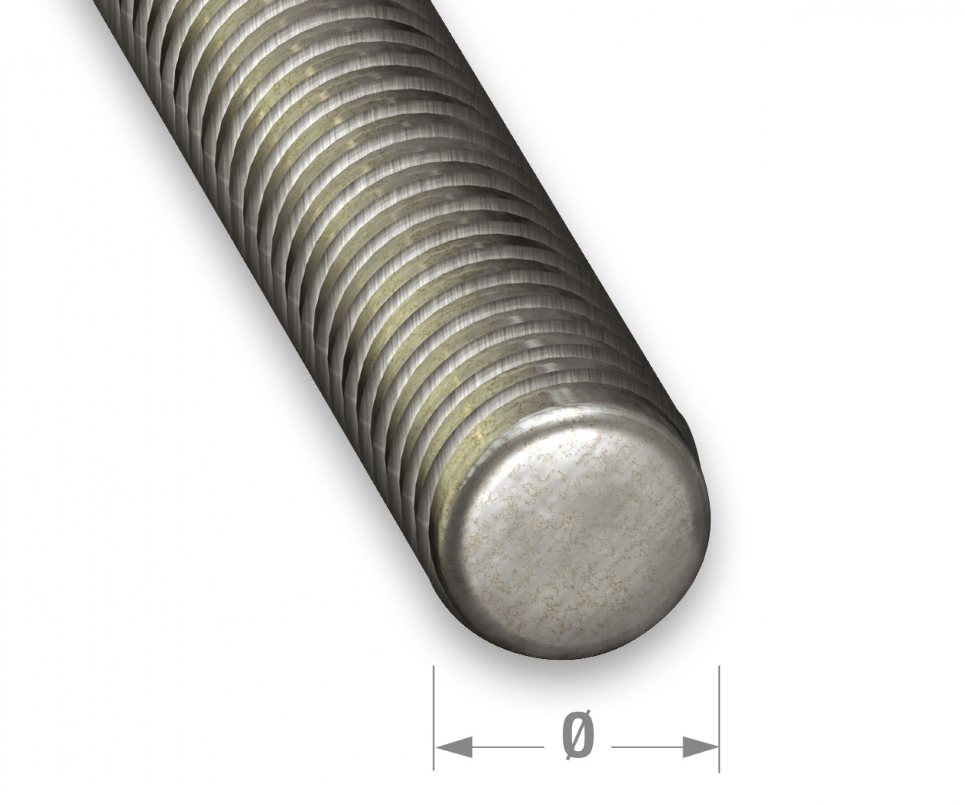 Varão Roscado Aço Zincado 14mm 1m