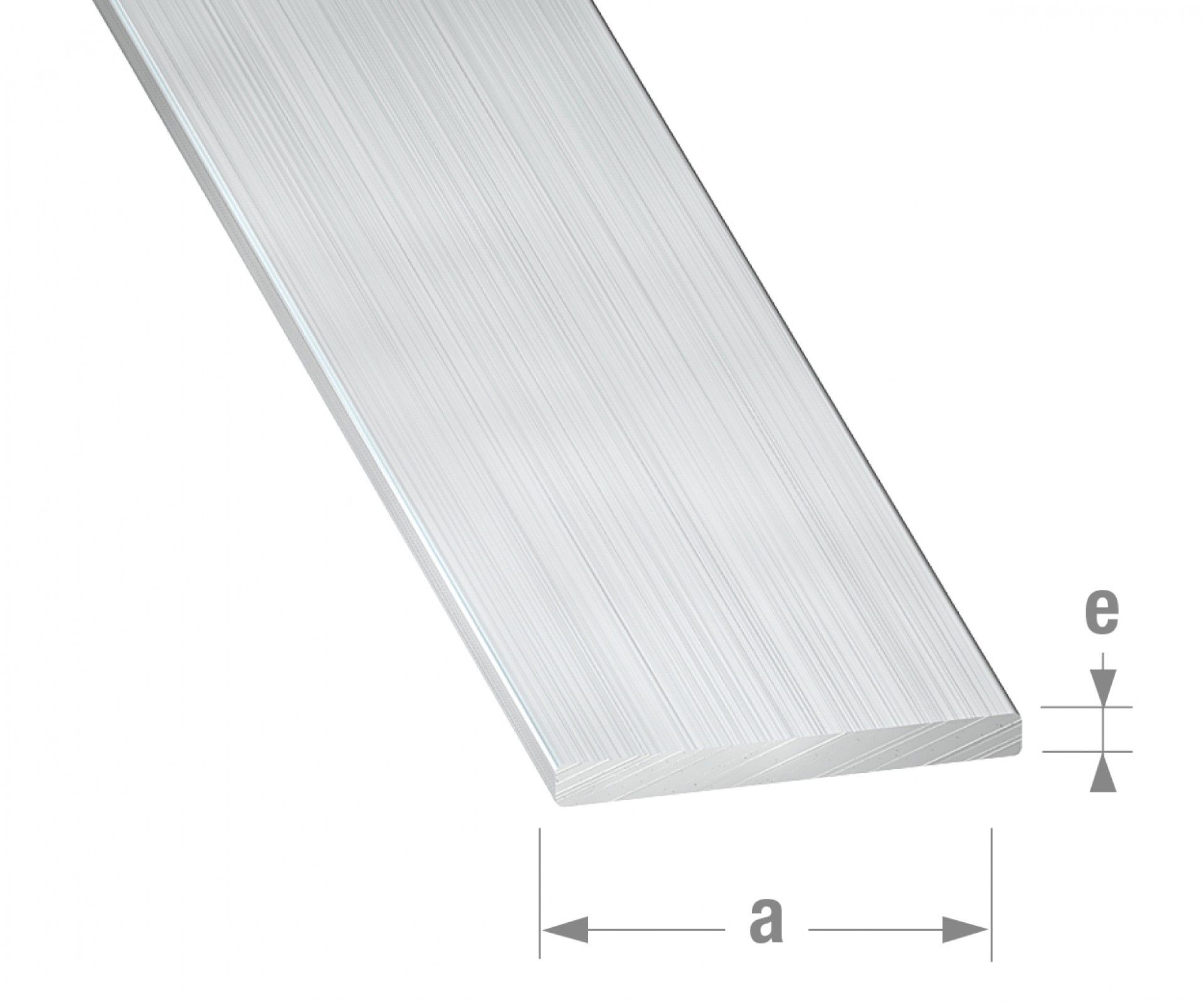 Perfil Plano Aluminio 25x2mm 2m