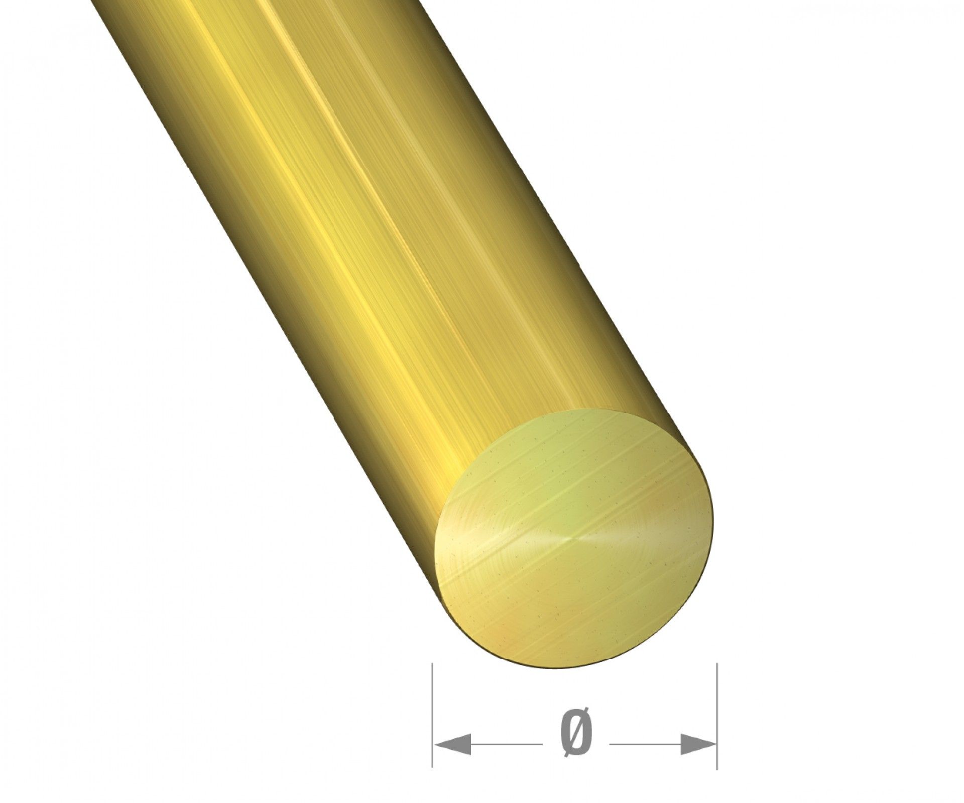 Perfil Redondo Latão 4mm 1m