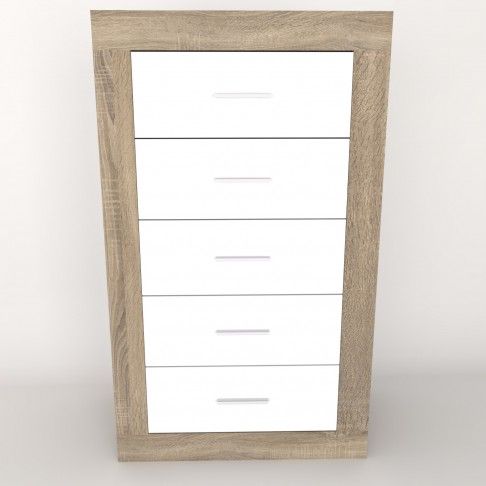 Camiseiro Viena 5 gavetas 60x101.8x35 Carvalho Creme Camiseiro Viena 5 gavetas 60x101.8x35 Carvalho Creme