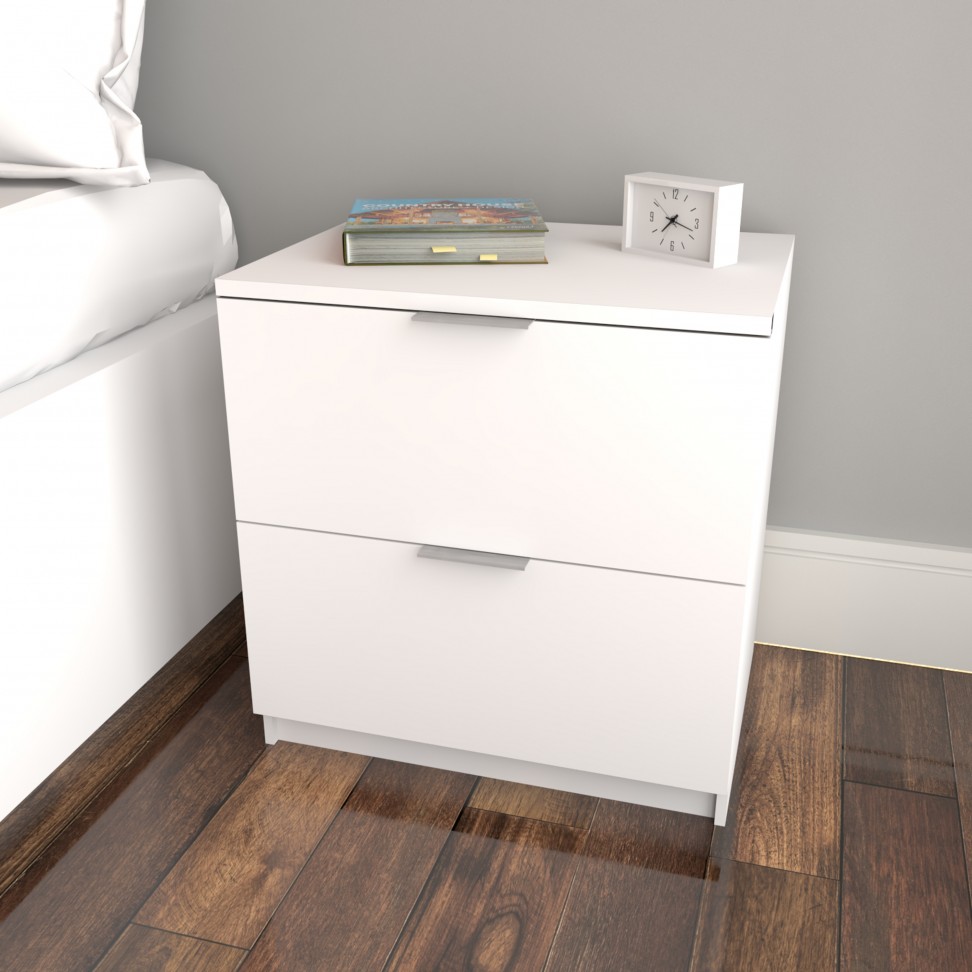 Mesa Cabeceira Paris 48x50x36cm Branco Mesa Cabeceira Paris 48x50x36cm Branco