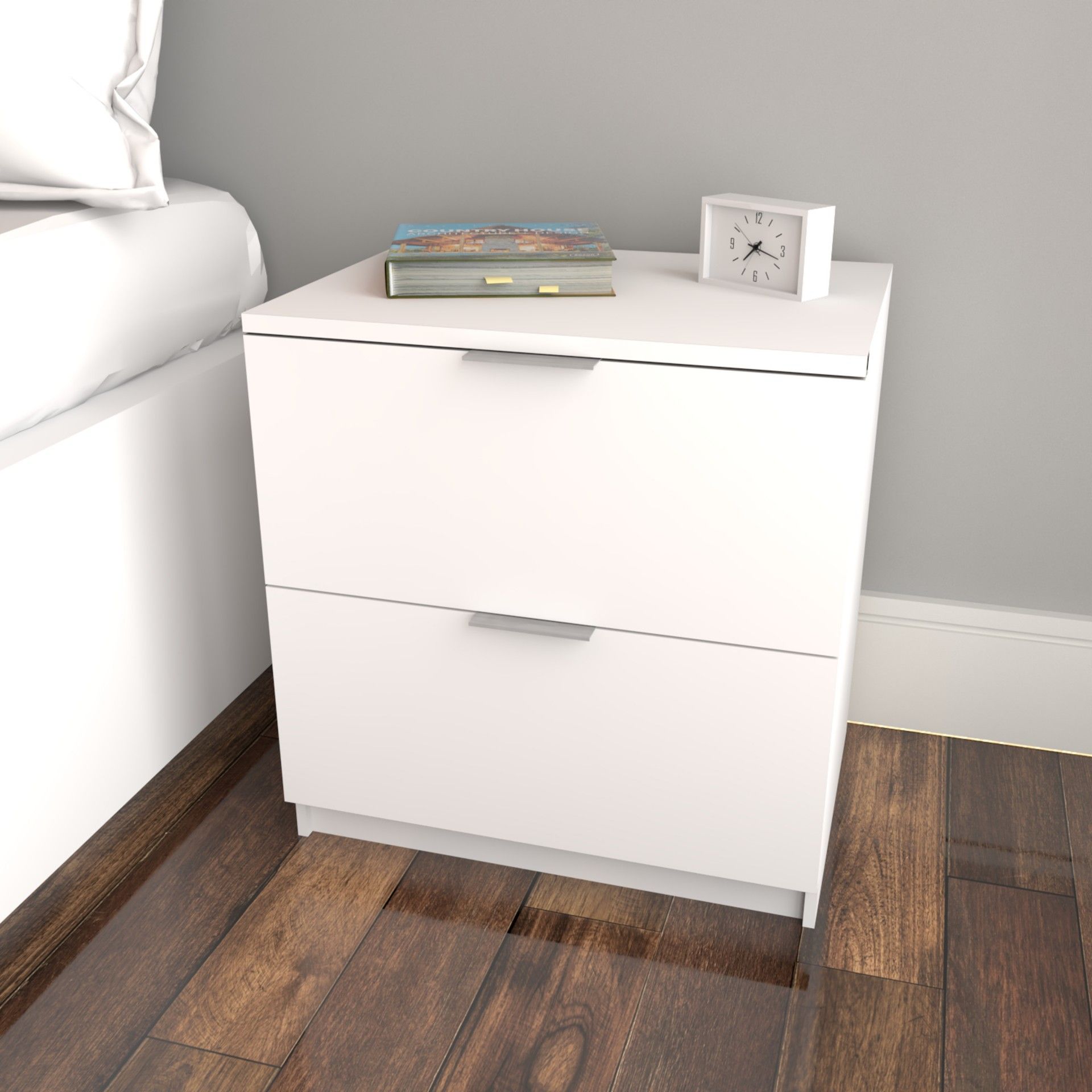 Mesa Cabeceira Paris 48x50x36cm Branco