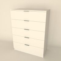 Cómoda Paris 92x70x35cm Branco Cómoda Paris 92x70x35cm Branco