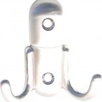 Gancho Duplo Zamac Branco 60mm Gancho Duplo Zamac Branco 60mm