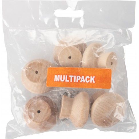 Pack Puxador Móvel Madeira Fsc 6un 40mm Pack Puxador Móvel Madeira Fsc 6un 40mm
