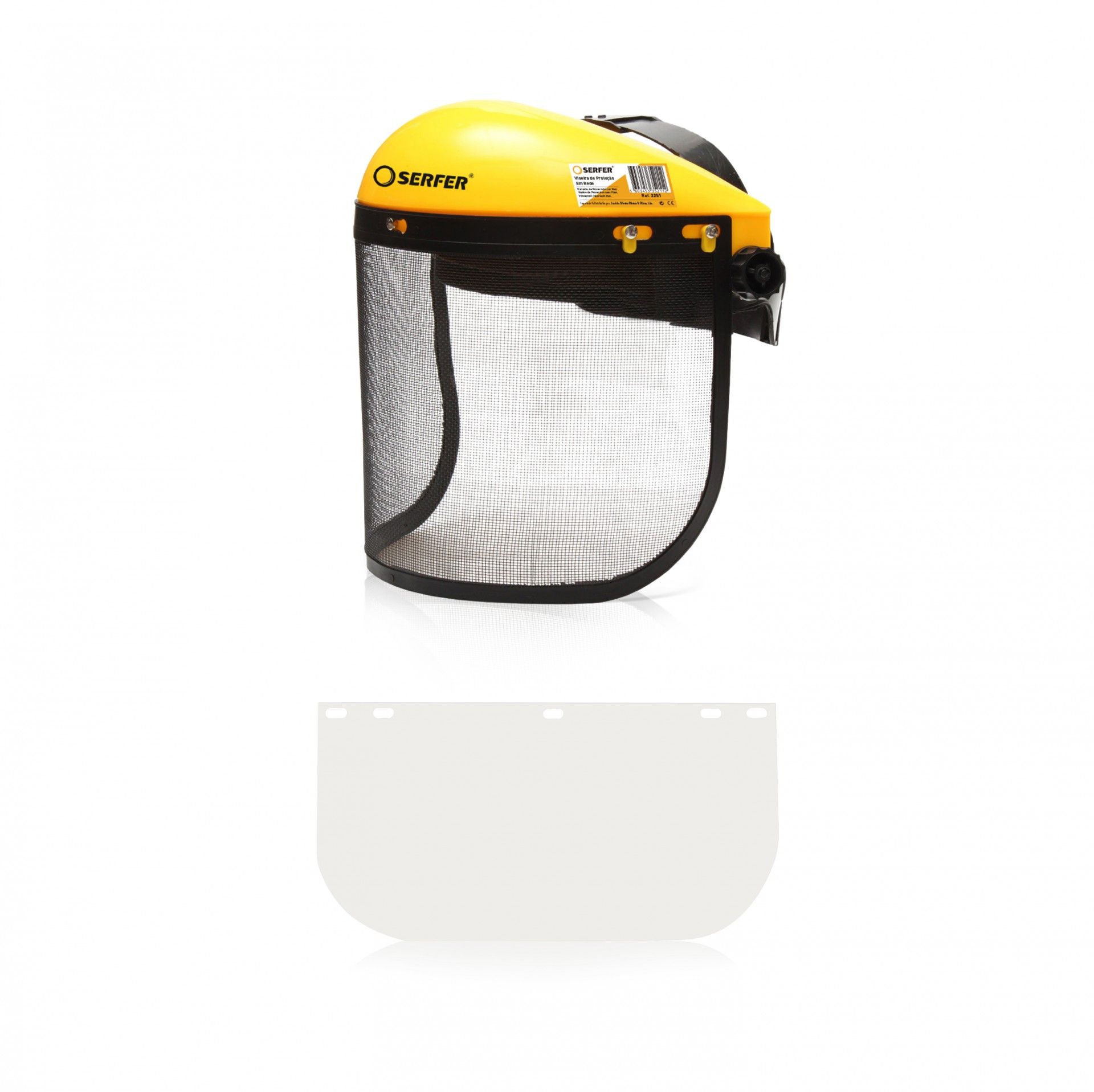 Viseira Protecção Rede Aço/Acrílico