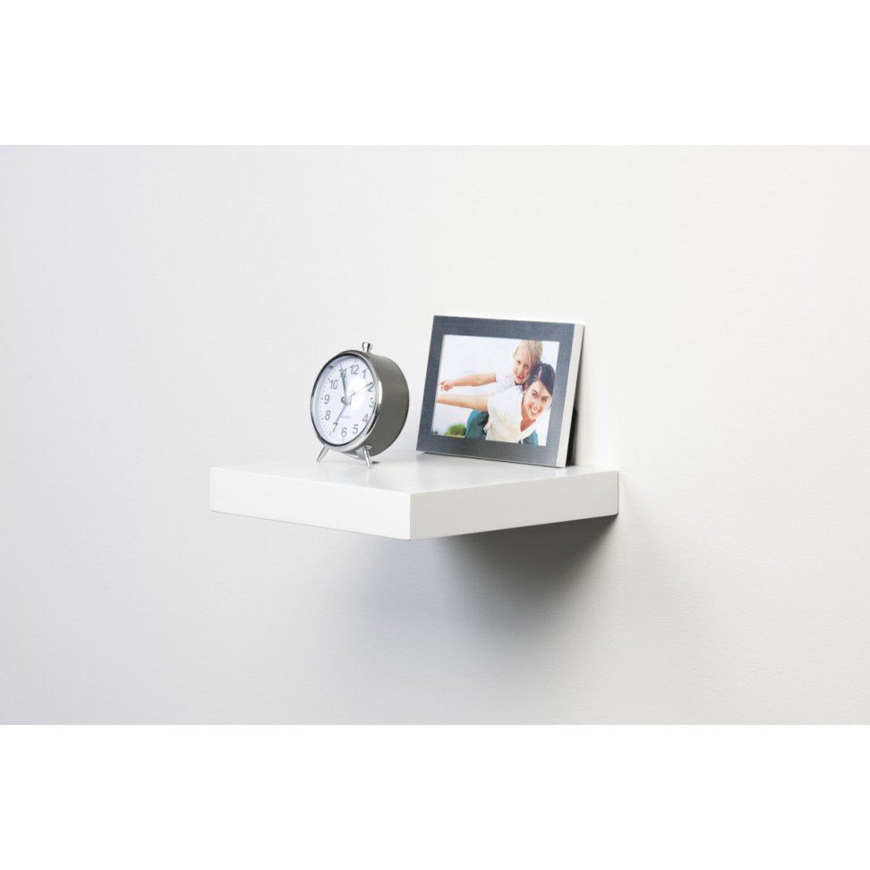 Prateleira Fixação Invisível 23.5x23.5x3.8cm Branco Lacado Prateleira Fixação Invisível 23.5x23.5x3.8cm Branco Lacado