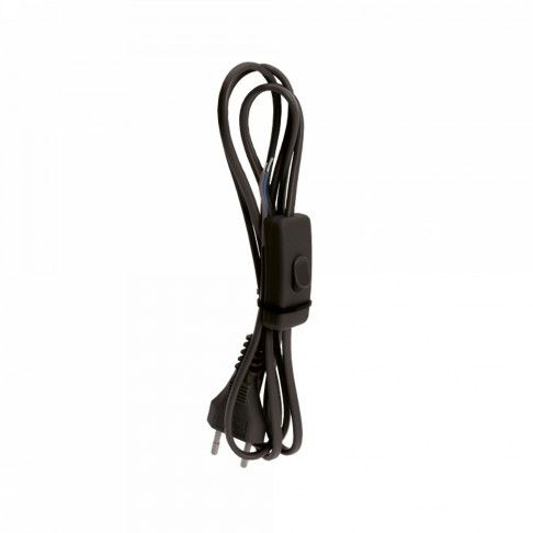 Extensão com Interruptor 2m Preto Extensão com Interruptor 2m Preto