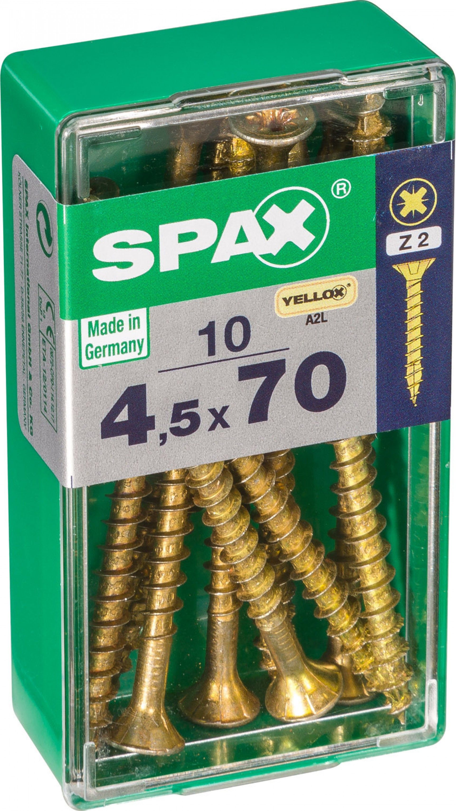 Parafuso Cabeça Plana Yx 4,5x70 S 10un