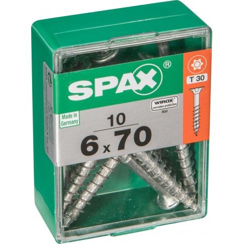 Parafuso Cabeça Plana Wx 6x70 M 10un Parafuso Cabeça Plana Wx 6x70 M 10un