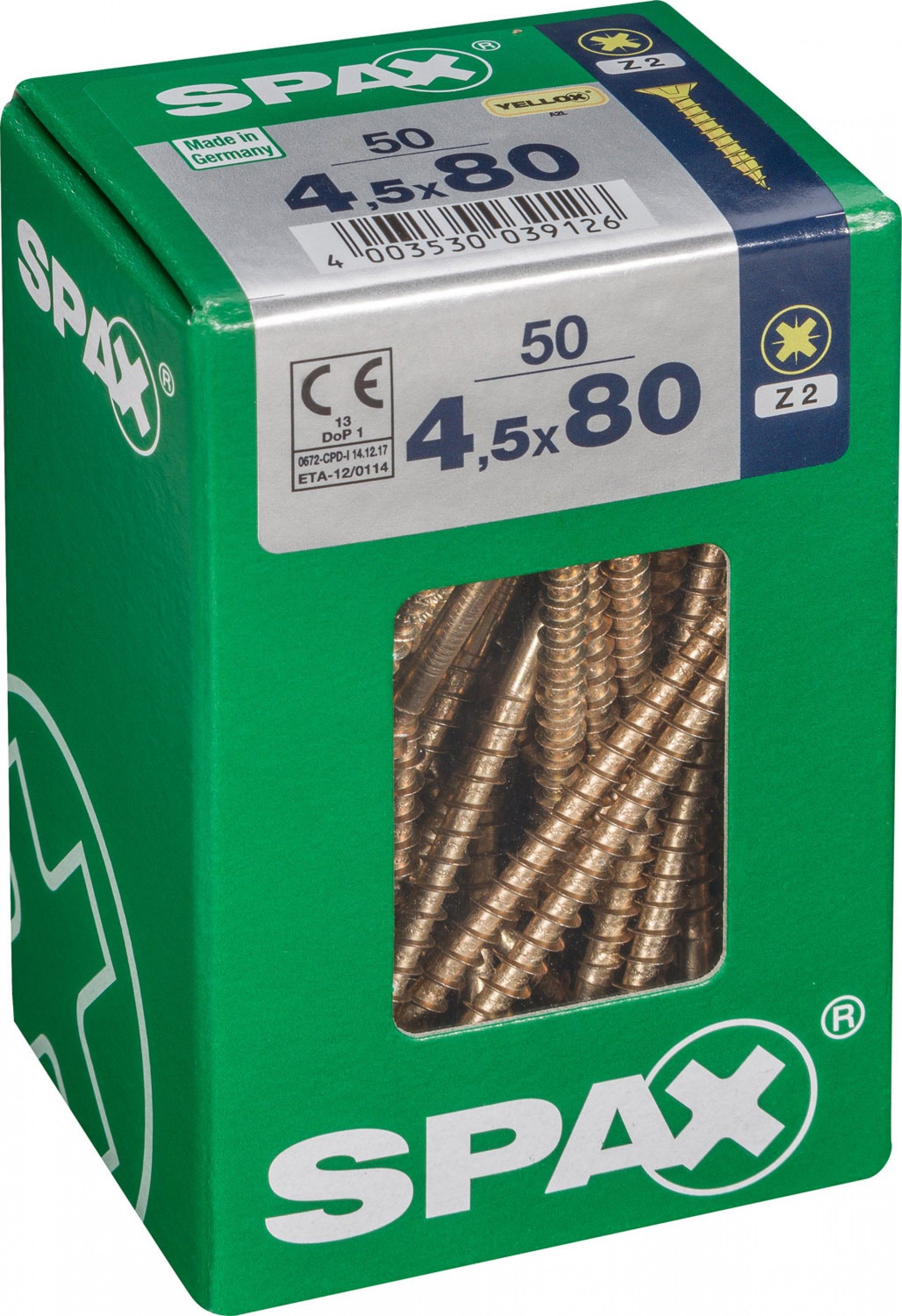 Parafuso Cabeça Plana Yx 4,5x80 L 50un