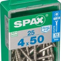Parafuso Madeira Cabeça Plana Inox Tx4x50 M 25un Parafuso Madeira Cabeça Plana Inox Tx4x50 M 25un