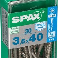 Parafuso Madeira Cabeça Plana Inox Tx3,5x40 30un Parafuso Madeira Cabeça Plana Inox Tx3,5x40 30un