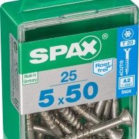 Parafuso Madeira Cabeça Plana Inox Tx5x50 M 25un Parafuso Madeira Cabeça Plana Inox Tx5x50 M 25un