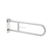 Barra Rebatível 60cm C/Porta-Rolo Inox Barra Rebatível 60cm C/Porta-Rolo Inox