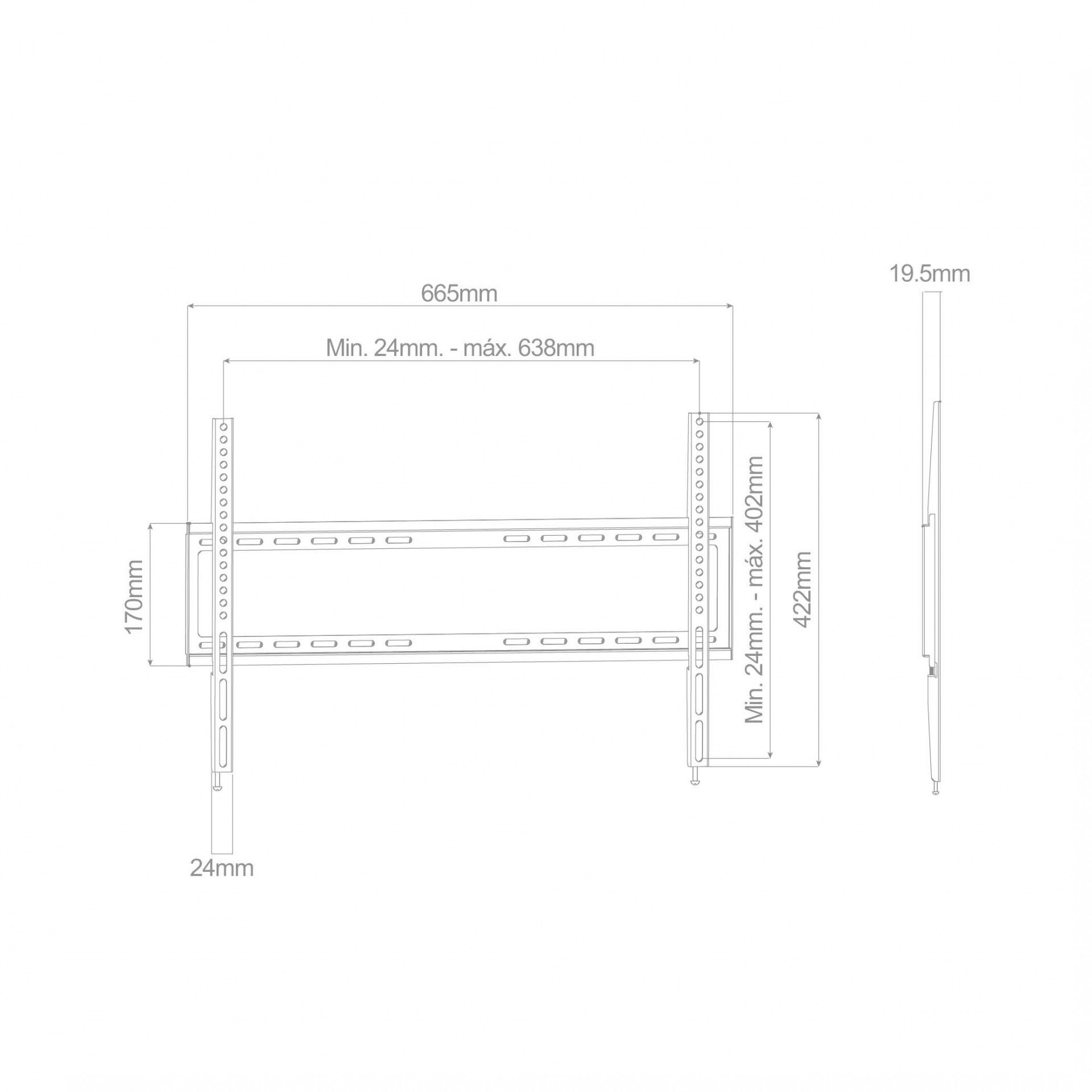 Suporte Tv 37"- 70" Fixo