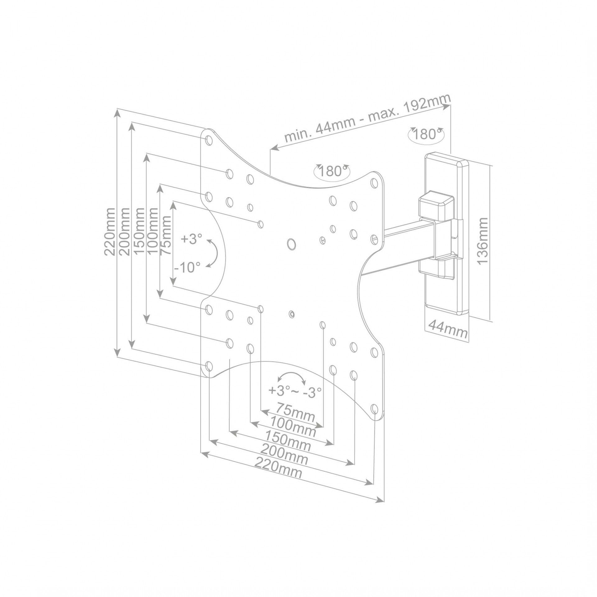 Suporte Tv 23"- 42" C/Braço