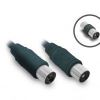 Prolongador Coaxial M/F 9.52+Adap Preto Prolongador Coaxial M/F 9.52+Adap Preto