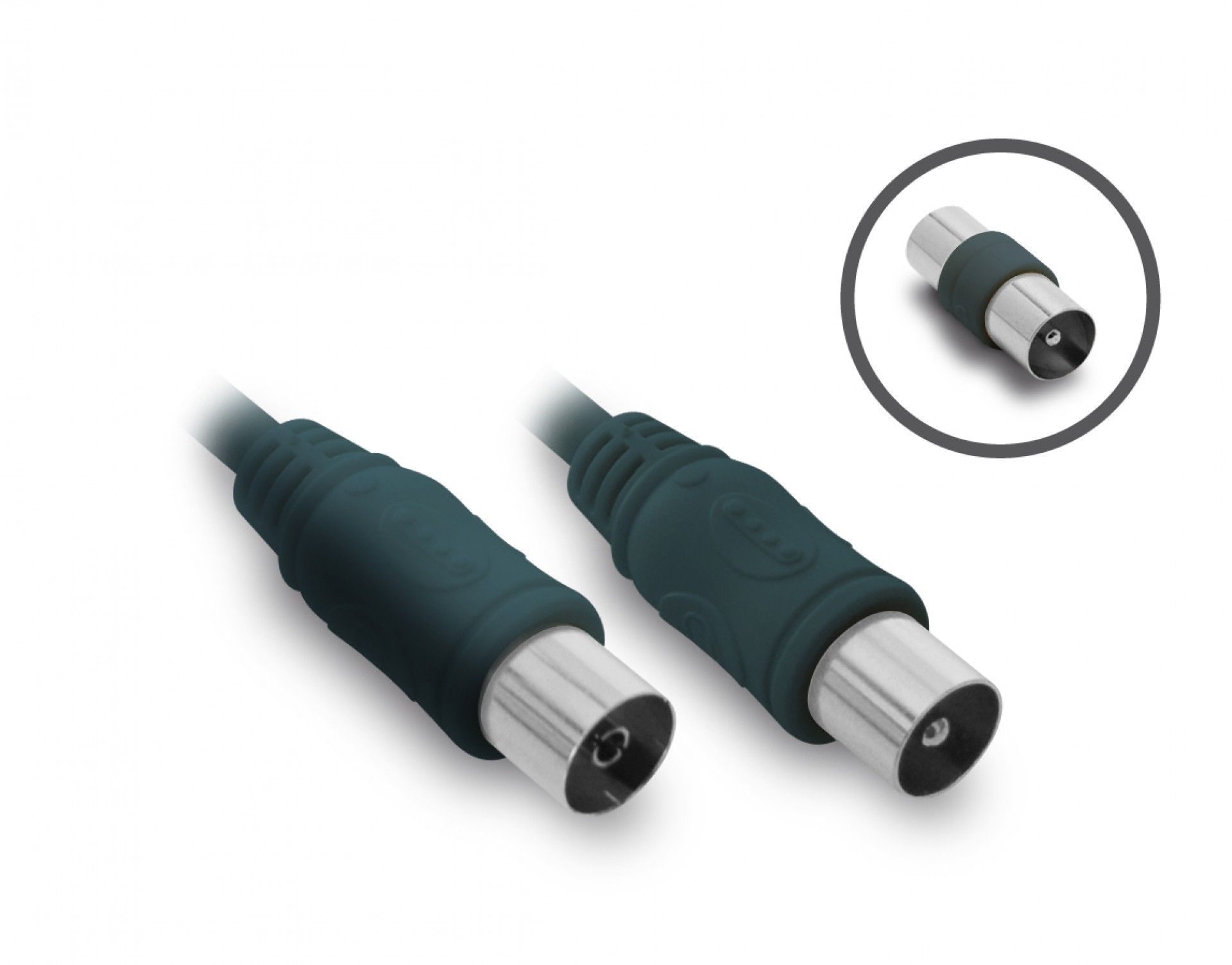 Prolongador Coaxial M/F 9.52+Adap Preto