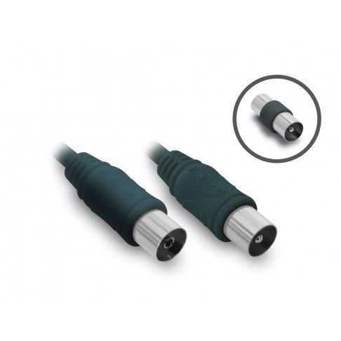 Prolongador Coaxial M/F 9.52+Adap Preto Prolongador Coaxial M/F 9.52+Adap Preto