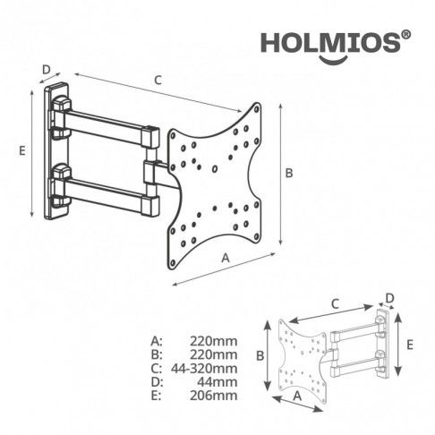 SUPORTE TV 23"- 42" C/BRAÇO DUPLO SUPORTE TV 23"- 42" C/BRAÇO DUPLO