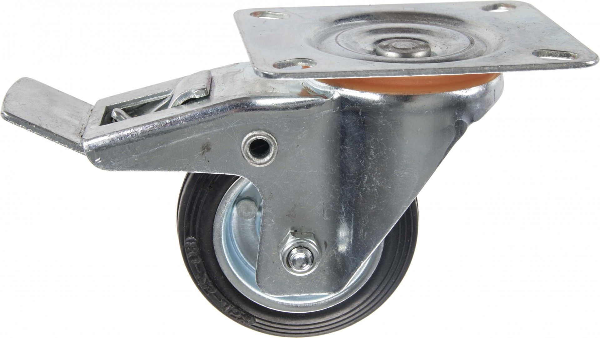 Roda Giratória C/Travão Borr 80mm