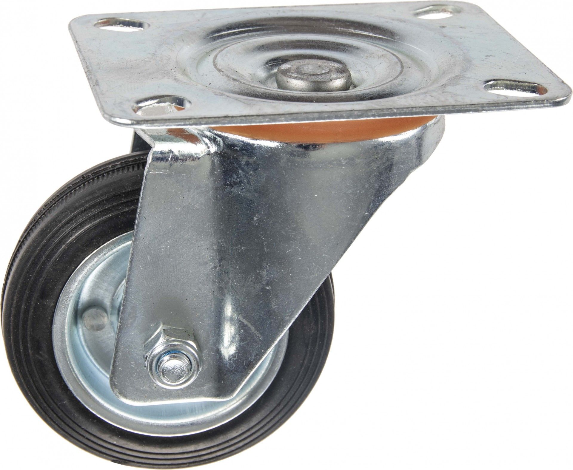 Roda Giratória Borracha 80mm