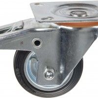 Roda Girat�ria C/Trav�o Borr 80mm